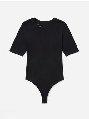 Everlane Black Short-Sleeve Bodysuit
